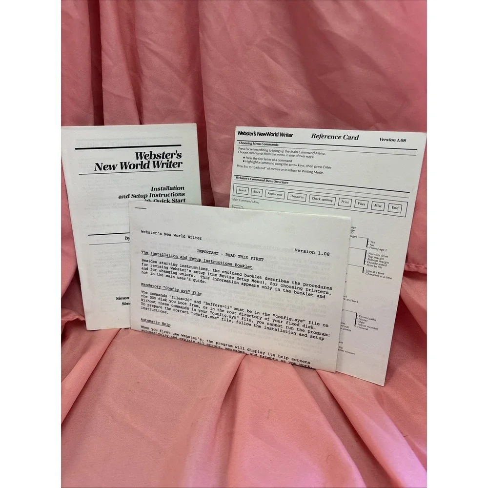 Websters New World Writer IBM PC 5.25